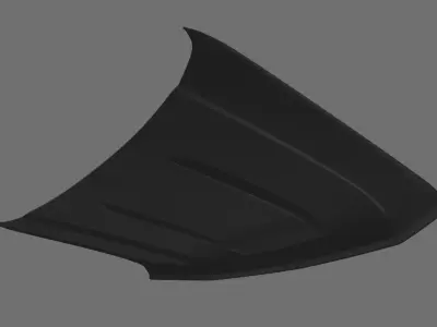 Car Bonnet Chevrolet Silverado 2020 Low-poly 3D model