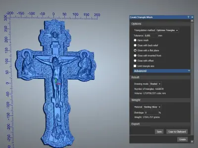 christ on the cross with mary 3D print model