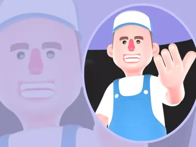 Stylized 3D Friendly Mechanic Character - Cartoon Auto  3D model