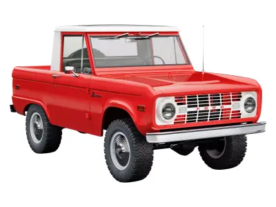 Ford bronco 1967 pickup 3D model