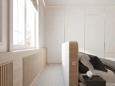 Modern plus neoclassic bedroom 3D model