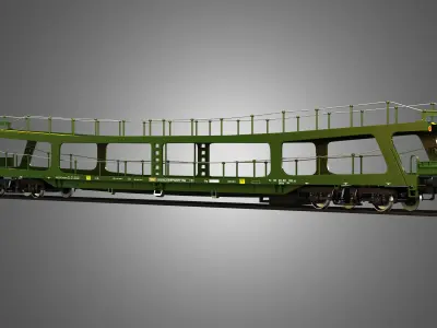 Car Transporter Wagon 3D model