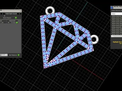 Diamond pendant 258 3D print model