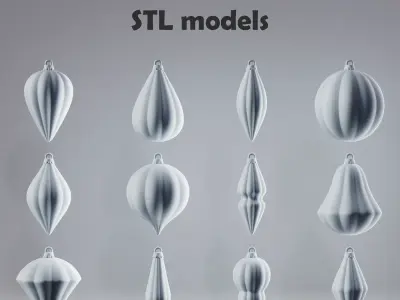 Christmas Ornament Pack 3D print model purchase