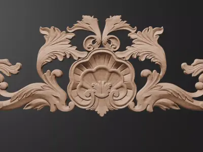 Flower for wood carving 3D print model