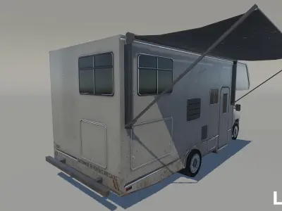 Campervan RV Low-poly 3D model
