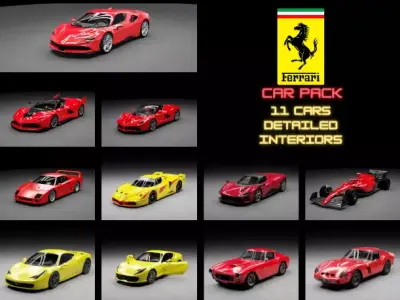 Ferrari Pack 11 CARS 3D model