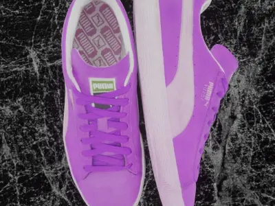 PUMA 3D SHOES - PURPLE - SUEDE Low-poly 3D model