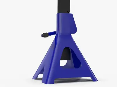 Jack Stand Blue Low-poly 3D model