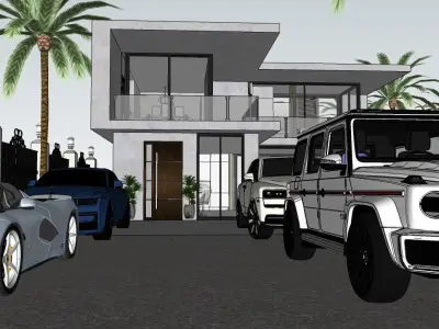Modern Villa  3D model purchase