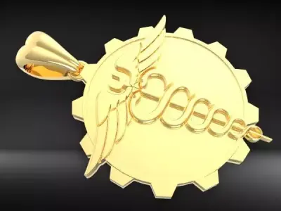 BioMedical Engineer Medical Caduceus Pendant 3D print model