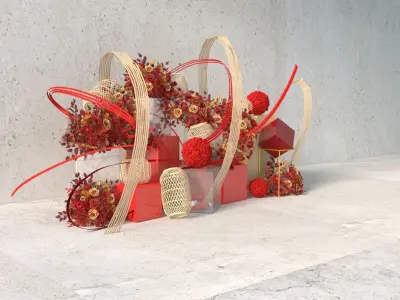 Floristry Fine art display 3D model