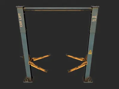 Car Lift Low-poly 3D model