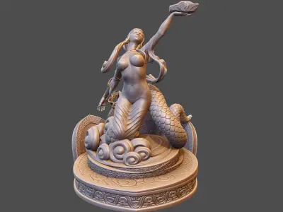  Nuwa mends the sky high model statue 3D model