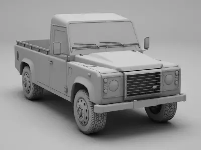 Land Rover Defender 110 Pickup 2011 3D model