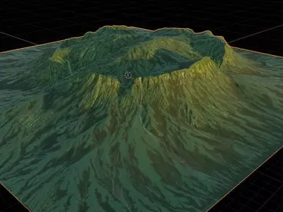 Mountainous Terrain Icelandic - 4k Free 3D model