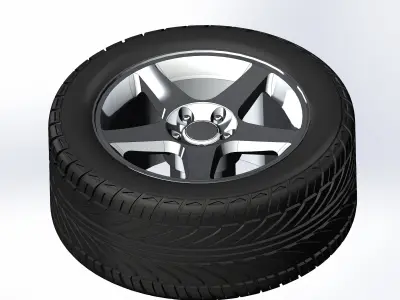 Wheel for scale model of sportcar Cobra 2004 3D print model