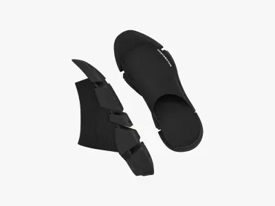 Balenciaga Speed 2 Slide Sandals Black 3D model