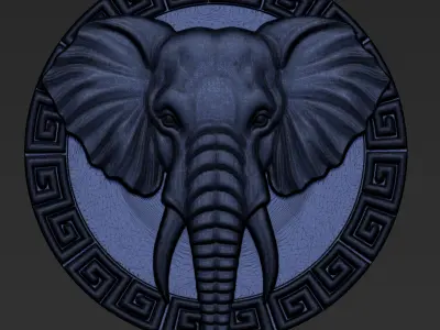 Elephant Head A66 3D print model