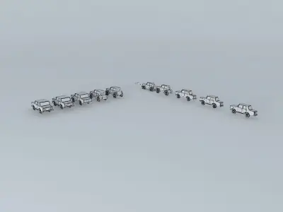 Fictional Eastern Europe car evolution Free 3D model