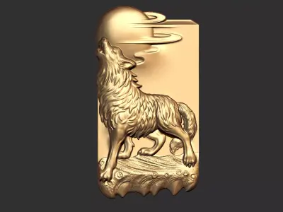 Howling Wolf 3D print model