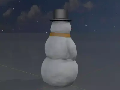 Snowman Version 1 Low-poly 3D model