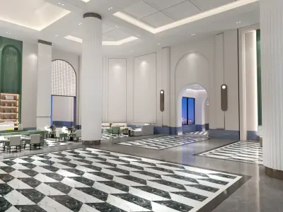 Hotel lobby Low-poly 3D model