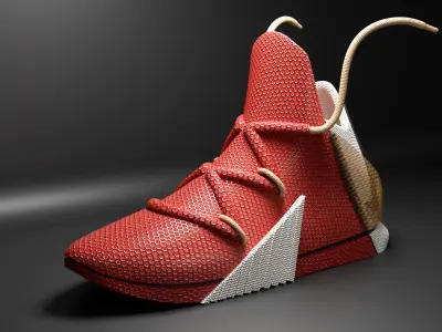 Nike Shoe - Red 3D model