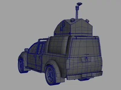van 3D model nissan frontier pickup truck 3D model