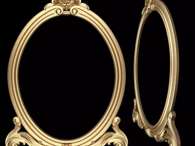 Classic Mirror 09 Low-poly 3D model