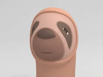 Sloth elongated humanoid 3D model