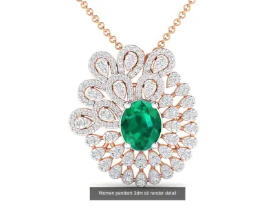 3 Ring Pendant Bracelet 3dm stl renders details  3D Model Pack