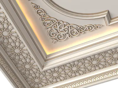 Oriental Ceiling  Decorative Set  3D model