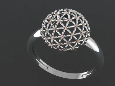 Women JEWELRY RING Engagement Ring Luxury Ring  3D print model