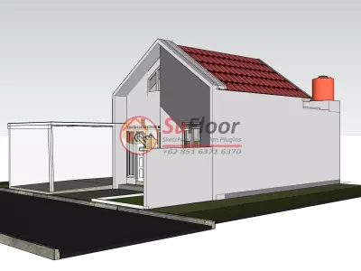 House 10x13m code 637 - Sketchup 3D model 3D model 3D model