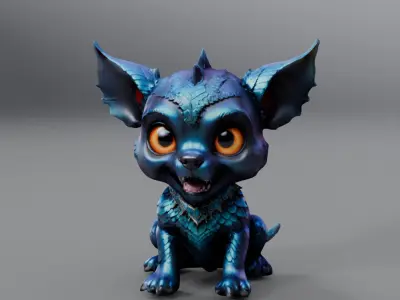 alien dog 3D model