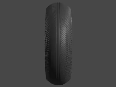 A Motorcycle Racing Wheel and Wet Tire 3D model