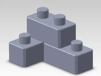 Lego colorful blocks Free 3D model