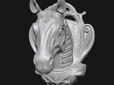 horse 3D print model 4