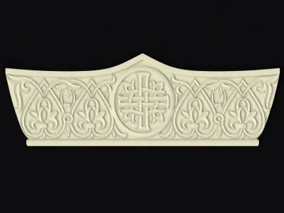 Central decor ornament for furniture 3D model 922