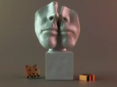 HUMAN LOVE SCULPTURE candle 3D print model