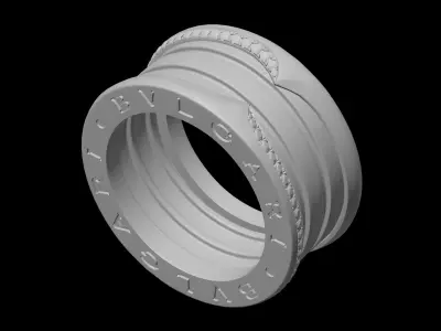BULGARI - BZERO1 - RING - SEMI PAVED EDGES 3D print model