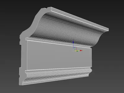 Cornice Moulding Low-poly 3D model