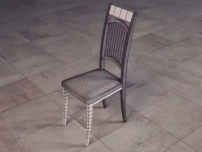 Chair wooden Free 3D model