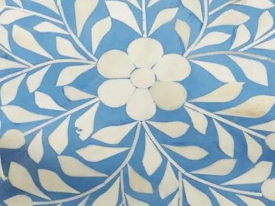 Bull Ouitchambo Bone Inlay End Table 3D model