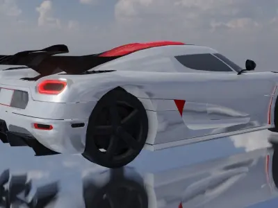 koenigsegg agera 3D model Low-poly 3D model