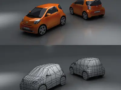 Toyota IQ Low-poly 3D model