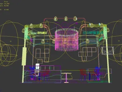 Booth - Area - 6X3-3DMAX2009-021 3D model
