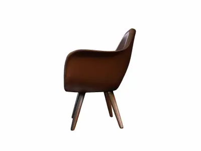 3d Render Eames Lounge Chair In Modern Design 3D model