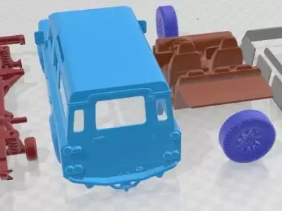 Land Rover Defender 2011 XTech Long Printable Car  3D print model